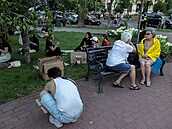 Kyjev. Protest proti odvolání Mychajla Fedorova z pozice ukrajinského ministra...