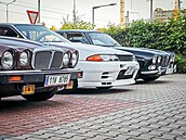 �ervencové setkání Clubu Automobilista v Bonneville Cafe v pra�ských Mod�anech