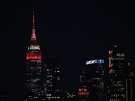 Ve �pan�lských barvách se po finále mistrovství sv�ta rozzá�ila i Empire State...