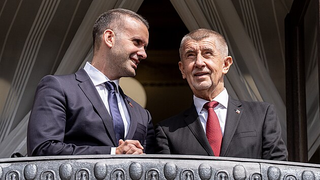 Premi�r Andrej Babi� a premi�r �ern� Hory Milojko Spaji� v Kram��ov� vile. (24. �ervence 2026)