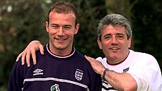 Trenér anglické reprezentace Kevin Keegan s kapitánem Alanem Shearerem.
