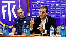 Majitel fotbalových Teplic Milan Kratina na p�edsezonní tiskové konferenci.
