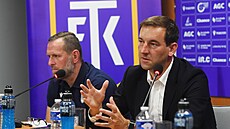 Majitel fotbalových Teplic Milan Kratina na p�edsezonní tiskové konferenci.