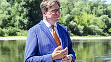 Tisková konference k plánovanému zbudování plavebního stupn� D��ín na Labi....
