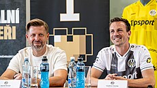 Vladimír Darida a David Horej� na p�edsezonní tiskové konferenci Hradce Králové.
