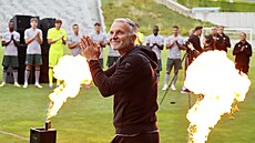 Trenér fotbalist� Baníku Ostrava Roman Skuhravý.