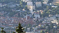 Výhled z rozhledny Libín na Prachatice. (�ervenec 2026)