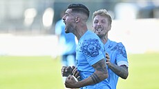 FK Viagem Ústí nad Labem - Kladno, 1. kolo 2. fotbalové ligy. David �erný slaví...