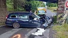 �idi� Fordu se p�i nárazu do pilí�e viaduktu zranil, sanita ho následn�...