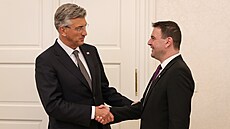 Ministr zahrani�í Petr Macinka s chorvatským premiérem Andrejem Plenkovi�em....