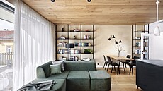 Interiér o rozloze 87,7 m2 je za�ízený pom�rn� minimalisticky s p�evahou bílé a...