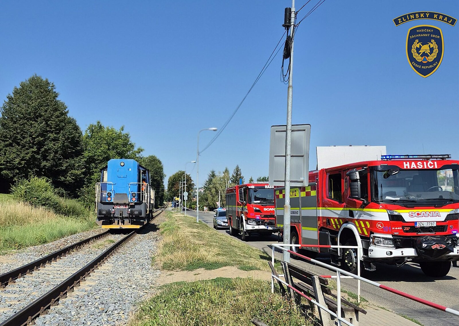 Smrtelná nehoda na přejezdu ve Zlíně. Cyklista vjel pod lokomotivu