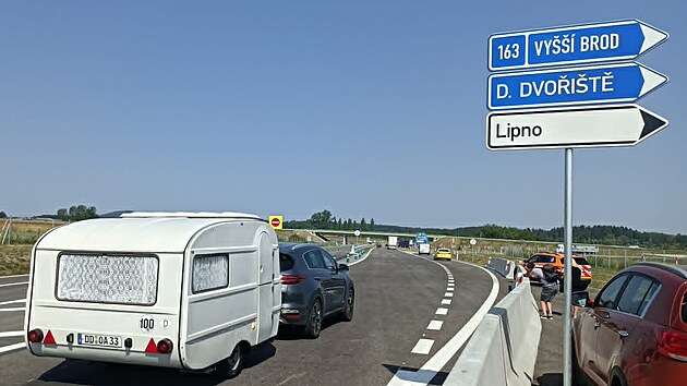 D�lnice D3 u hranic jen p�r chvil po otev�en� (31. �ervence 2026)