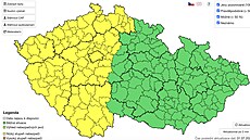 Výstraha meteorolog� p�ed bou�kami (31. �ervence 2026)