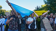 Kyjevem pro�el protestní pochod za návrat Mychajla Fedorova na post ministra...
