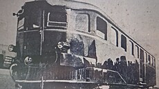 Motorový v�z vyráb�ný firmou Ba�a nazývaný Modrý express.