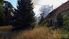 Po�ár v obci V�epadly na Doma�licku (30. �ervence 2026)