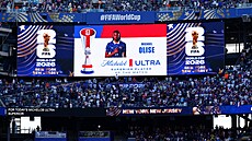 Tabule na stadionu v New Yorku p�i zápase Francie- Senegal 16. �ervna 2026. I...