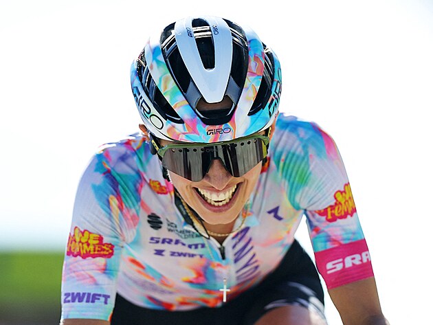 Katarzyna Niewiadom�-Phinneyov� b�hem 7. etapy Tour de France Femmes 2026.