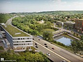 Metro D bude jezdit p�es rybník. Stanice Nádra�í Kr� nemá v Praze obdoby.