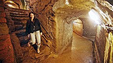 Horníci vyrazili chodby a sklepy ve t�ech patrech nad sebou, p�i�em� nejhlub�í...