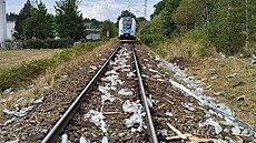 Na �elezni�ním p�ejezdu u By�ova se st�etl osobní vlak s kamionem p�evá�ejícím...