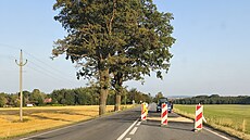 Místo tragické nehody u Javorníku na Svitavsku, kde �idi� narazil s vozem do...