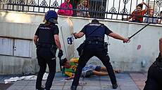 St�ety mezi migranty a policií ve �pan�lské Ceut� (2. srpna 2026)