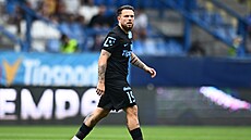 Liberecký Vasil Ku�ej b�hem utkání proti Teplicím.