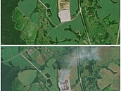 Satelitní snímky zachycují závod spole�nosti Wildberries v Aleksinu v Tulské...
