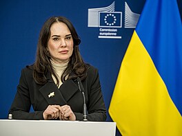 Iryna Mudra, nám�stkyn� vedoucího Kancelá�e prezidenta Ukrajiny, hovo�í k...