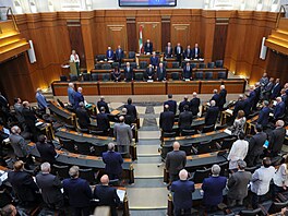 Poslanci jednají v libanonském parlamentu o návrhu zákona o v�eobecné amnestii,...