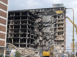 Demolice torza 34. budovy v ba�ovském areálu ve Zlín� (10. srpaa 2026)
