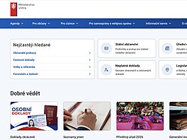 Nová podoba stránek Ministerstva vnitra. (18. srpna 2026)