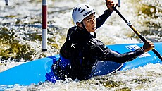 Mladí sportovci z indického státu Méghálaj trénují na slalomové dráze v pra�ské...