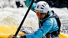 Mladí sportovci z indického státu Méghálaj trénují na slalomové dráze v pra�ské...