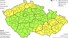 Výstraha �eského hydrometeorologického ústavu p�ed bou�kami (19. srpna 2026)