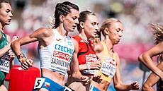 Kristiina Sasínek Mäki v rozb�hu na 1500 metr� na mistrovství Evropy v...