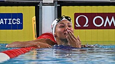 Barbora Seemanová se raduje ze zlata na mistrovství Evropy na 200 metr� kraul.