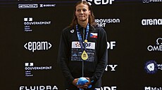 Barbora Seemanová se raduje ze zlata na mistrovství Evropy na 200 metr� kraul.