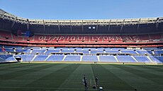 Pohled na Groupama Stadium v Lyonu, kde spar�an�tí fotbalisté odehrají odvetu...