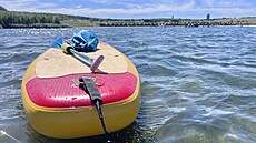 Paddleboard na jeze�e Most.