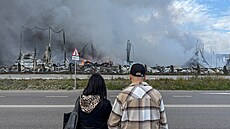 Následky ukrajinského útoku na sklad spole�nosti Wildberries (16. srpna 2026)