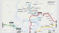 Mapa tras linek spojených se zavedením autobusu