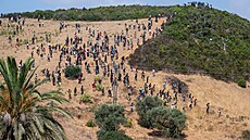 Desítky dal�ích migrant� se pokusily p�ekro�it hranice �pan�lské Ceuty. (15....