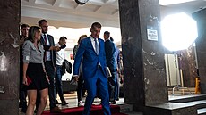 Premiér Andrej Babi� po jednání s ministryní financí Alenou Schillerovou (19....