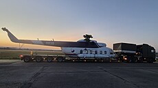Vrtulník Mi-8S. P�eprava z Prahy do Kunovic prob�hla 10. a 11. srpna 2026