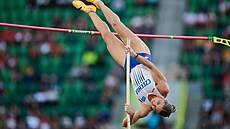 Ty�ka�ka Nicole Krutilová b�hem juniorského mistrovství sv�ta v Eugene