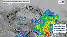 �HMÚ varuje p�ed no�ními bou�kami a silným v�trem. (19. srpna 2026)