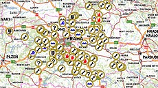 HZS st�edo�eského kraje evidovali k 17 hodin� 144 událostí, co� je trojnásobek...